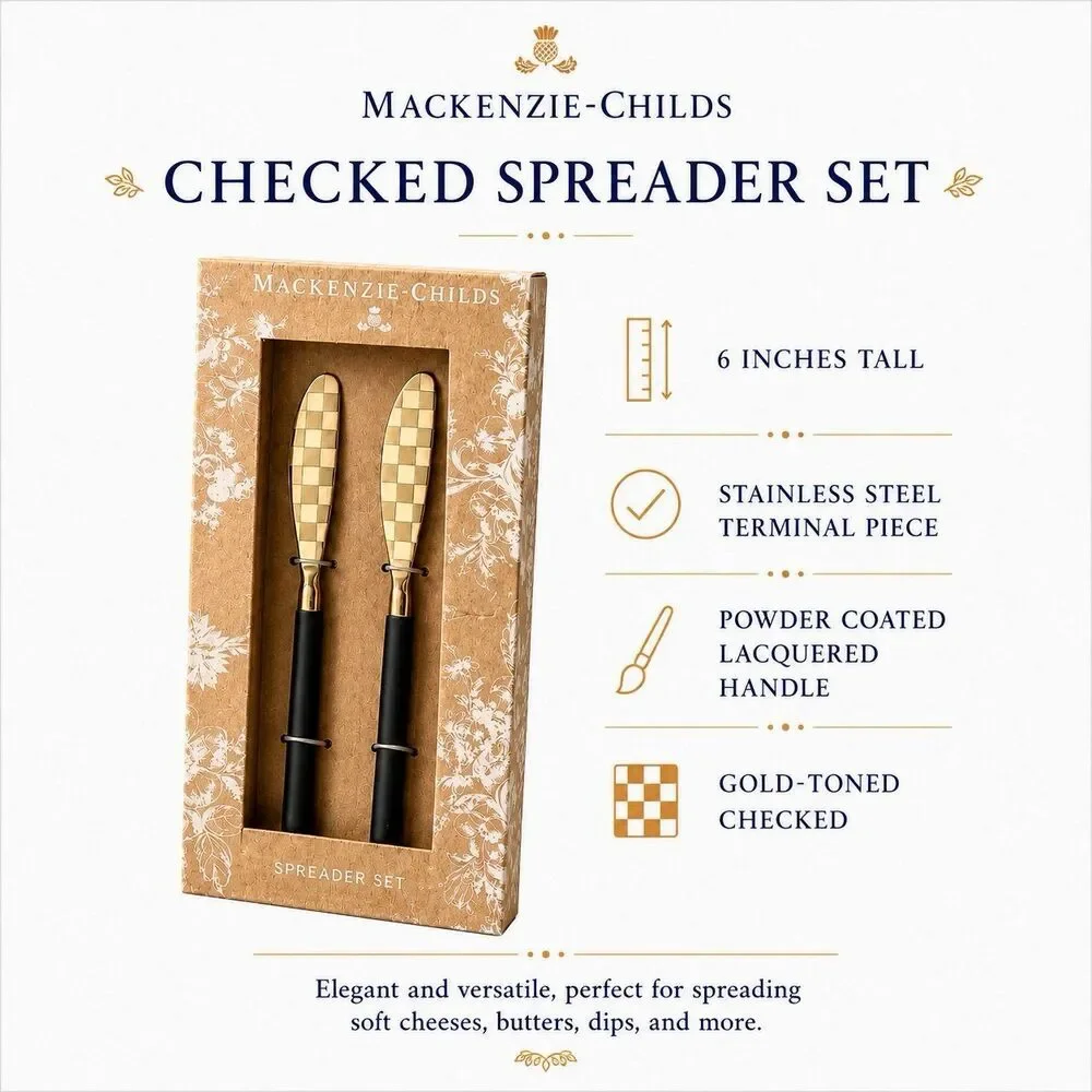 Mackenzie-Childs Courtly Check Black and White Baking 4pc Gift Set